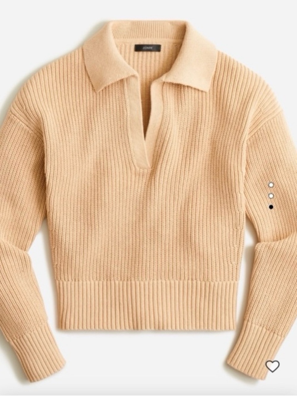 J. Crew Collared Cotton Beach Sweater in Dark Beechwood Color